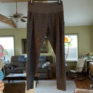A pair of gray leggings